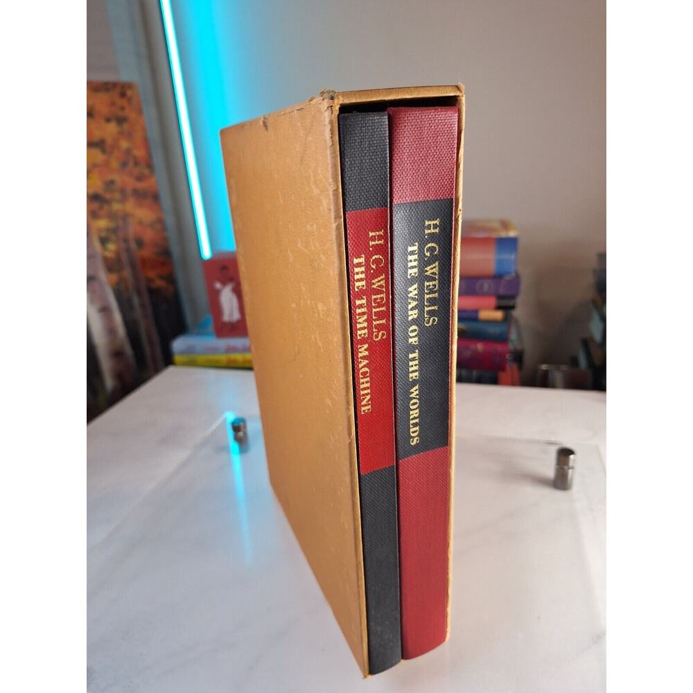 War of The Worlds and The Time Machine By H.G. Wells, Limited Ed. Club SIGNED